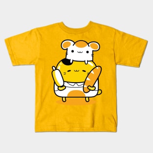 yellow cat baker profession Kids T-Shirt